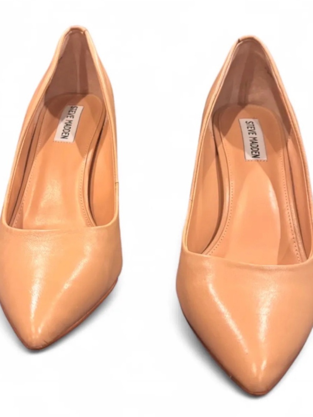 Steve Madden Luiza Nude Leather Pointed Toe Stiletto Pumps Size 11M - Picture 10 of 13